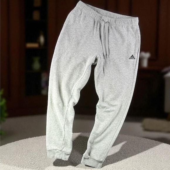 Adidas Golf Jogger Men M Sweatpants Lounge Resort Gray Cotton Blend Athletic - Picture 1 of 11